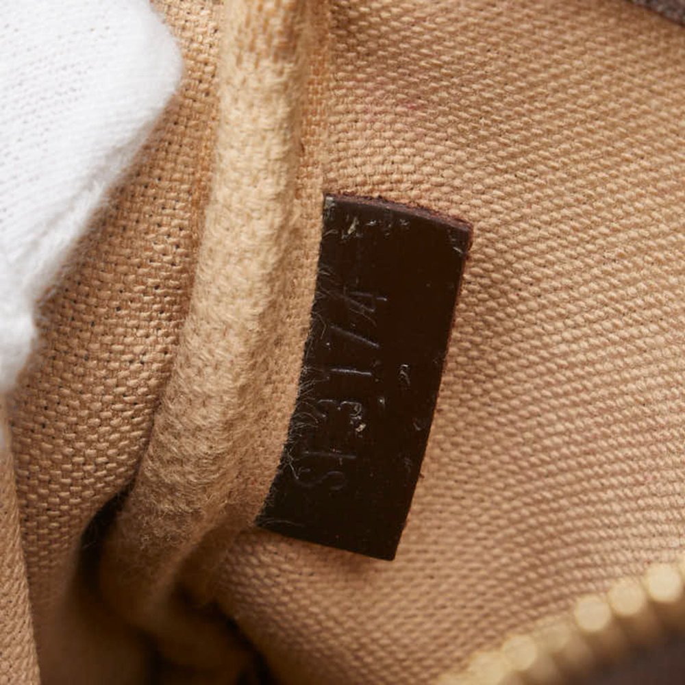 LOUIS VUITTON Authentic Brown Damier Leather Pochette Pouch - Picture 12 of 14